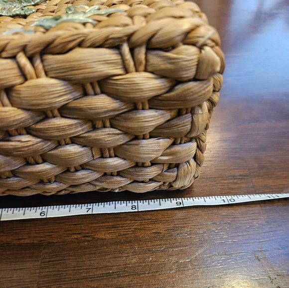 Vtg Wicker Woven St. John's Bay Palm Small Handbag Pre-owned - Picture 11 of 15